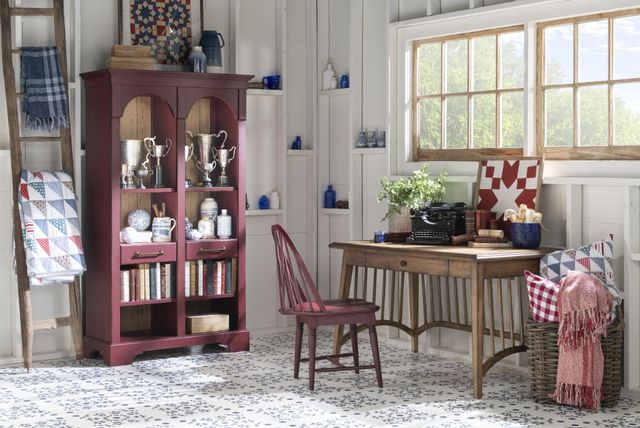 Legacy Classic Vintage Market Barnwood Oak/Spiced Apple Bookcase-2