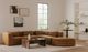 Moe's Home Collection Lowtide Alcove 5-Piece Amber Glow L-Shaped Modular Sectional and Ottoman-2