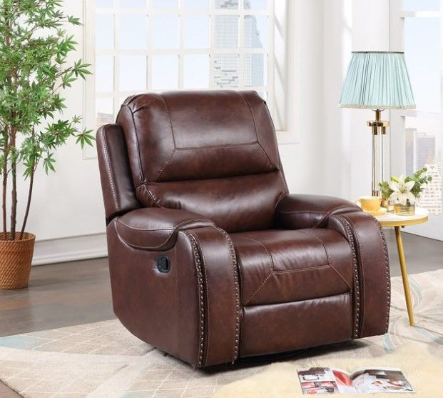 Milton Greens Stars Brown Manual Rocking Swivel Chair-1