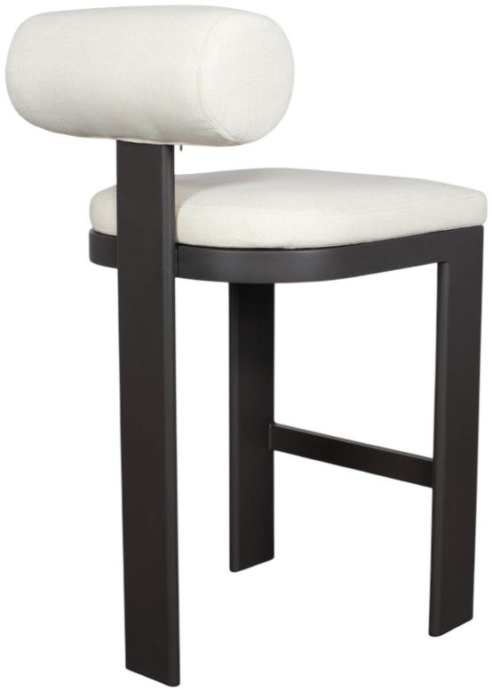 Uttermost® Bolster Back Java Black/Oyster Aluminum/Fabric Outdoor Bar Stool-3