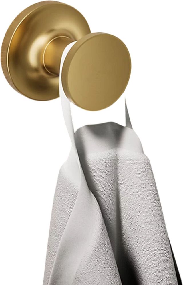 KOHLER® Purist® Vibrant Brushed Moderne Brass Robe Hook-1