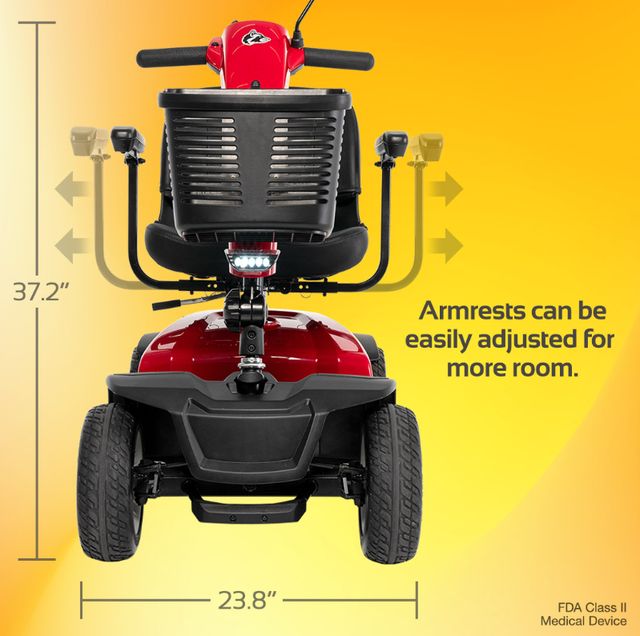 Mega Motion Rascal® Conquest Black/Red 4-Wheel Mobility Scooter-3
