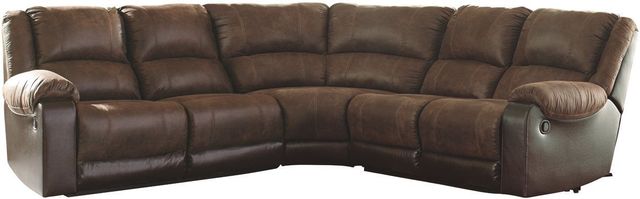 Signature Design by Ashley® Nantahala 5-Piece Coffee Reclining Sectional-0
