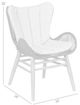 Armen Living Mateo Charcoal/Gray/Natural Fabric/Wooden Outdoor Dining Chair-2