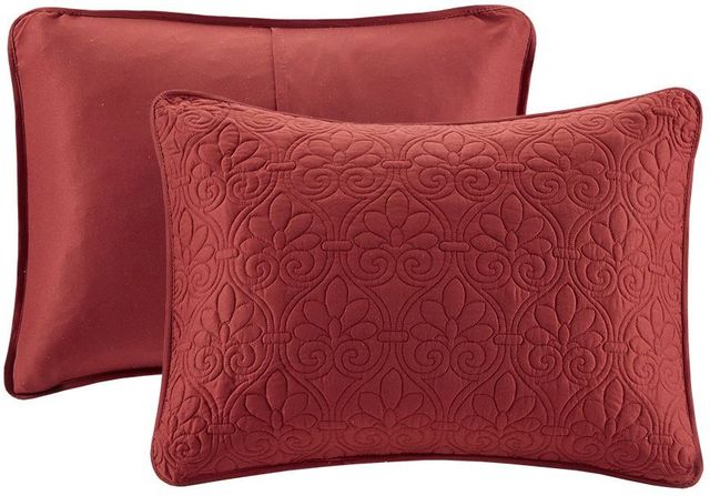 Olliix by Madison Park Red King Quebec Reversible Bedspread Set-3