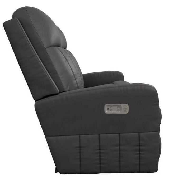 La-Z-Boy® Finley Onyx Leather Power Wall Reclining Loveseat with Headrest and Lumbar-3
