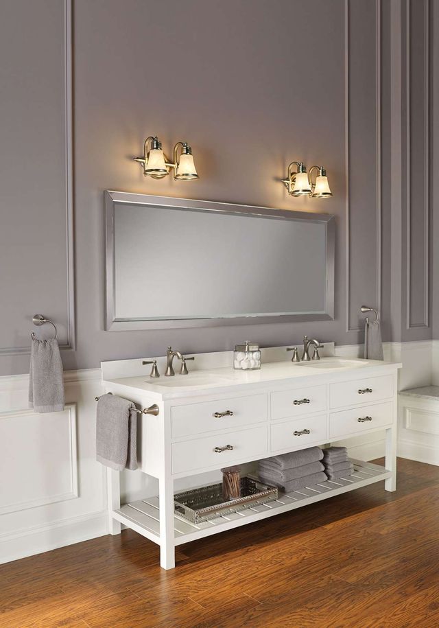 Moen® Waterhill® Brushed Nickel Two Globe Bath Light-2
