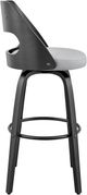 Armen Living Julius Gray/Matte Black Swivel Counter Stool-4