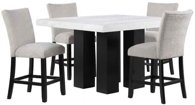 Steve Silver Co. Artemis 5-Piece Gray/White Counter Table Set-0
