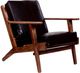 Porter International Designs Corvallis Black/Walnut Accent Chair-0