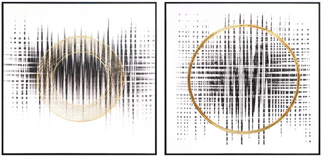 Classy Living 2-Piece Gilded Harmonics Geometric Wall Art Set-0