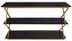 Armen Living Westlake 3-Tier Dark Brown Console Table with Brushed Gold Frame-1