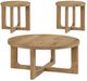 Coaster® Kessler 3-Piece Light Oak Coffee Table Set-0