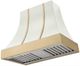 AGA Cascade 36" White Wall Mounted Range Hood with Brushed Brass Trim-0