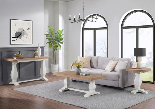 Martin Svensson Napa Driftwood Coffee Table with White Base-1