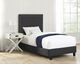 Elements International Erica Charcoal Upholstered Twin Platform Bed-1
