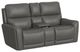 Flexsteel® Carter Smoke Power Reclining Loveseat with Console-0