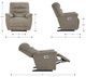 La-Z-Boy® Joshua Navy Power Rocking Recliner with Headrest and Lumbar-2