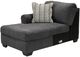 Benchcraft® Ambee 3-Piece Slate Left-Arm Facing Sectional and Chaise-3