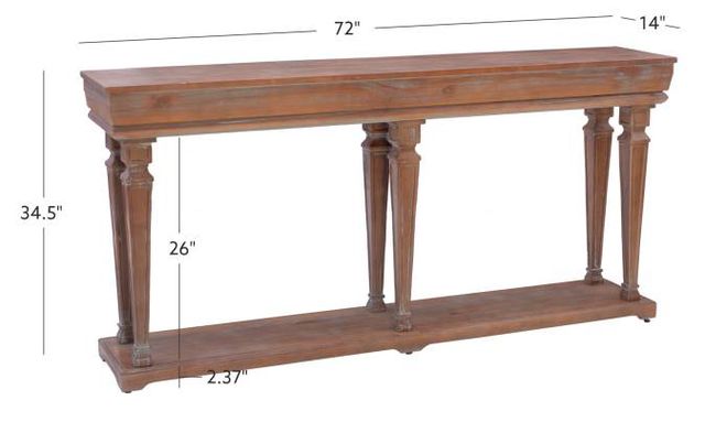Powell® Benjamin Weathered Driftwood Console Table-3