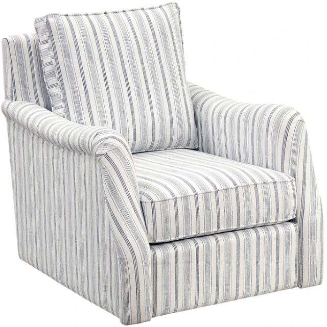 Homelegance® Bowden Blue/White Swivel Chair-0