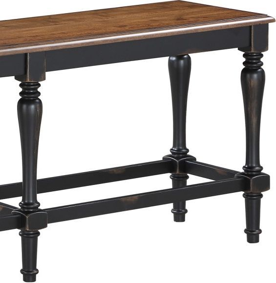 Winners Only® Torrance Brown/Ebony 60" Dining Bench-2