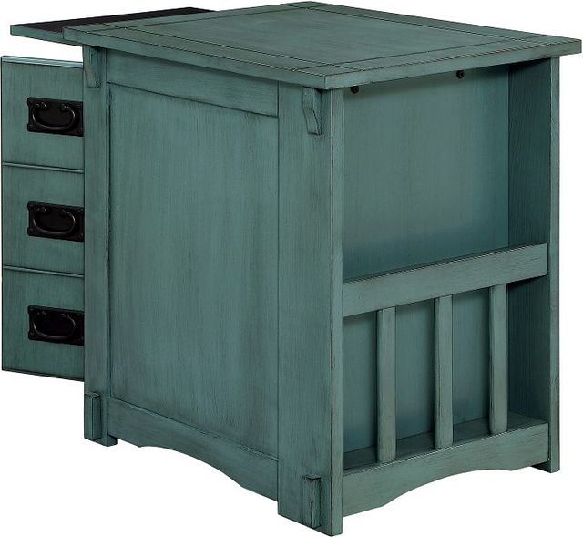 Powell® Mission Teal Side Table-3