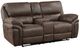 Homelegance® Proctor Brown Power Double Reclining Console Loveseat-0