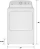 GE® 7.2 Cu. Ft. White Electric Dryer with Silver Matte Backsplash  -2