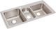 Elkay Lustertone® Classic Lustrous Satin 43" x 22" x 10" 1-Hole Triple Bowl Drop-In Sink-0
