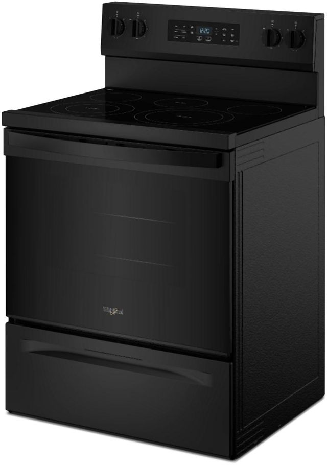 Whirlpool® 30" Black Freestanding Electric Range with Air Cooking Technology-2