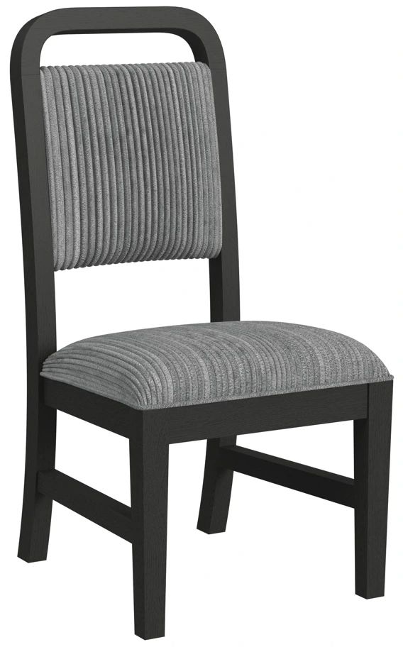 Elements International Ridgemont Black/Gray Dining Side Chair-0