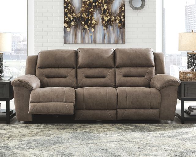 Signature Design by Ashley® Stoneland Fossil Reclining Sofa-2