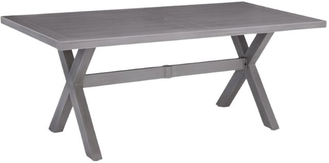 Signature Design by Ashley® Dillon Beach Gray Aluminum Outdoor Dining Table-0
