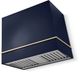 La Cornue Cornufé Loge 36" Goodwood Blue Wall Mounted Range Hood with Polished Brass Trim-0