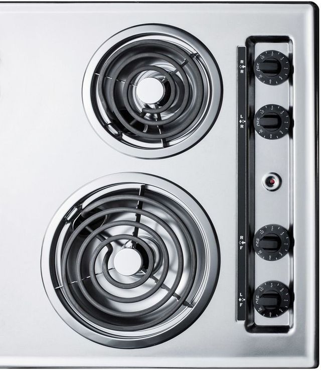 Summit® 30" Chrome Electric Cooktop-3