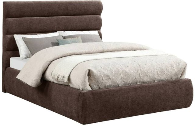 Meridian Furniture Adam Brown Full 52" Upholstered Panel Bed-0