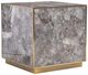 Bernhardt Tildon Bernhardt Interiors Smoky Quartz Side Table with Aged Brass Base-0