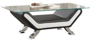 Mazin Furniture Veloce Black/White Coffee Table-0