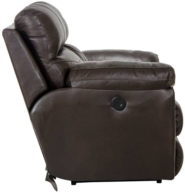 Catnapper® Costa Chocolate Lay Flat Leather Power Reclining Loveseat-3