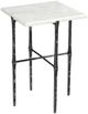 Bassett Mirror Darcy Gray Accent Table with White Marble Top-0