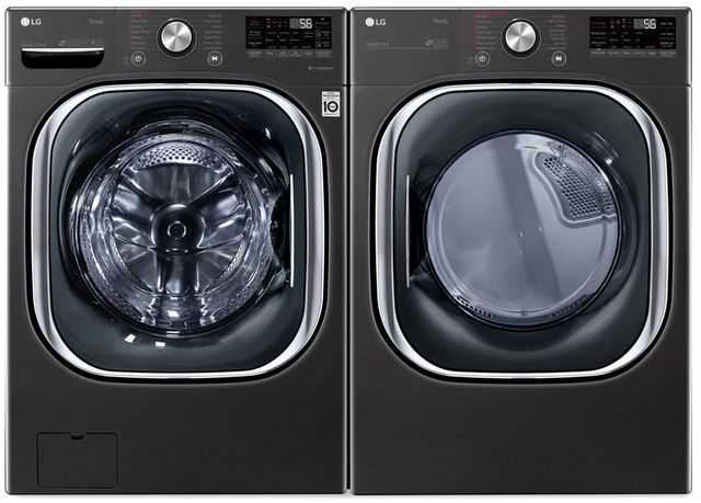 LG Black Steel Front Load Laundry Pair-0