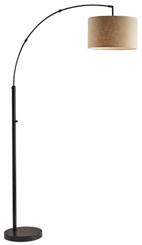 Adesso® Preston Dark Bronze Arc Floor Lamp-0