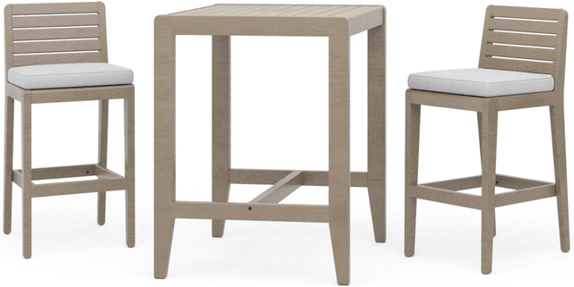 homestyles® Sustain 3-Piece Gray Outdoor High Bistro Set-0