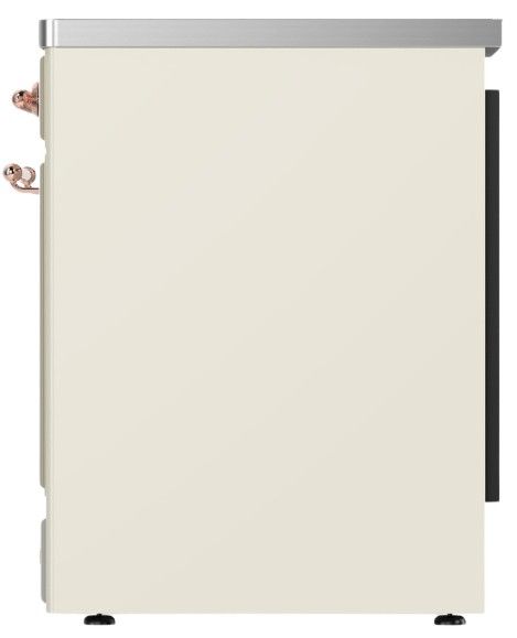 Ilve® Majestic III 30" Antique White Pro Style Induction Range with Solid Door and Copper Trim-2