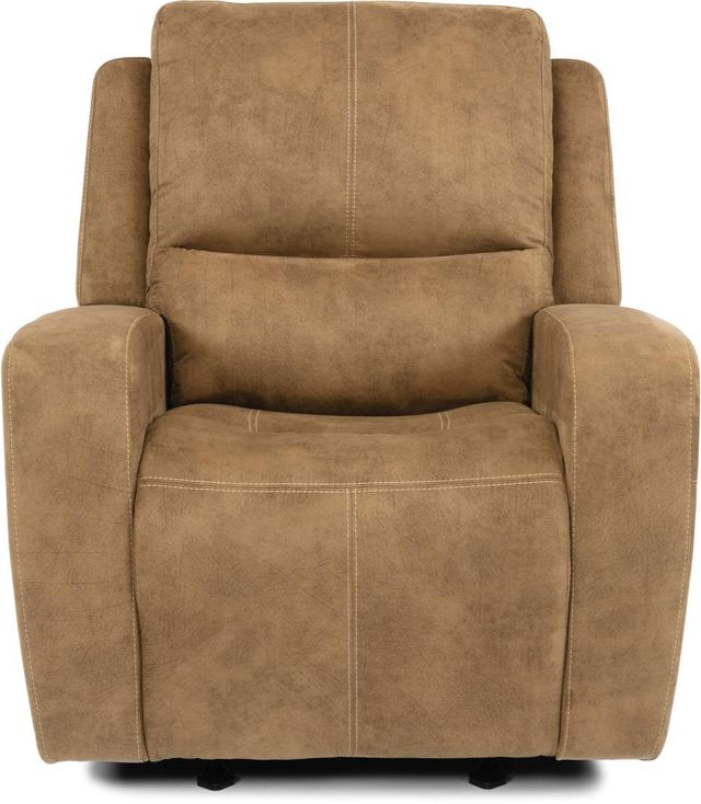 Flexsteel® Aiden Amber Power Gliding Recliner with Power Headrest-1