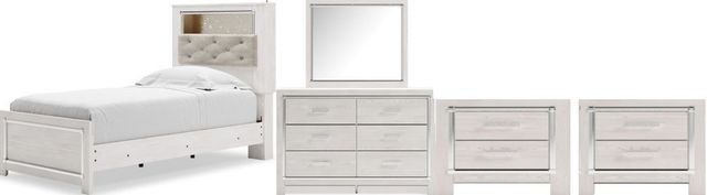 Signature Design by Ashley® Altyra 5-Piece White Twin Panel Bookcase Bed Set-0
