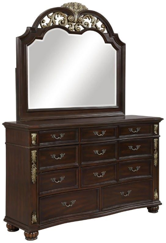 New Classic® Home Furnishings Maximus Madeira Dresser and Mirror-0