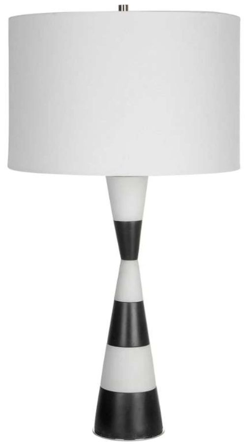 Uttermost® Bandeau Black/White Table Lamp-0