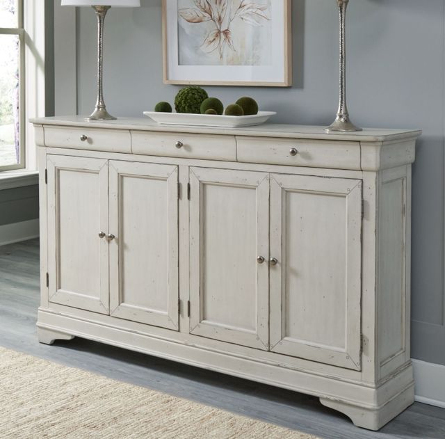 Liberty Furniture Morrow Bay Porcelain White Hall Buffet-1